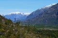 The valley of Baker River, a glacial river in Southern ChileÃ¢â¬â¢s Patagonia Royalty Free Stock Photo